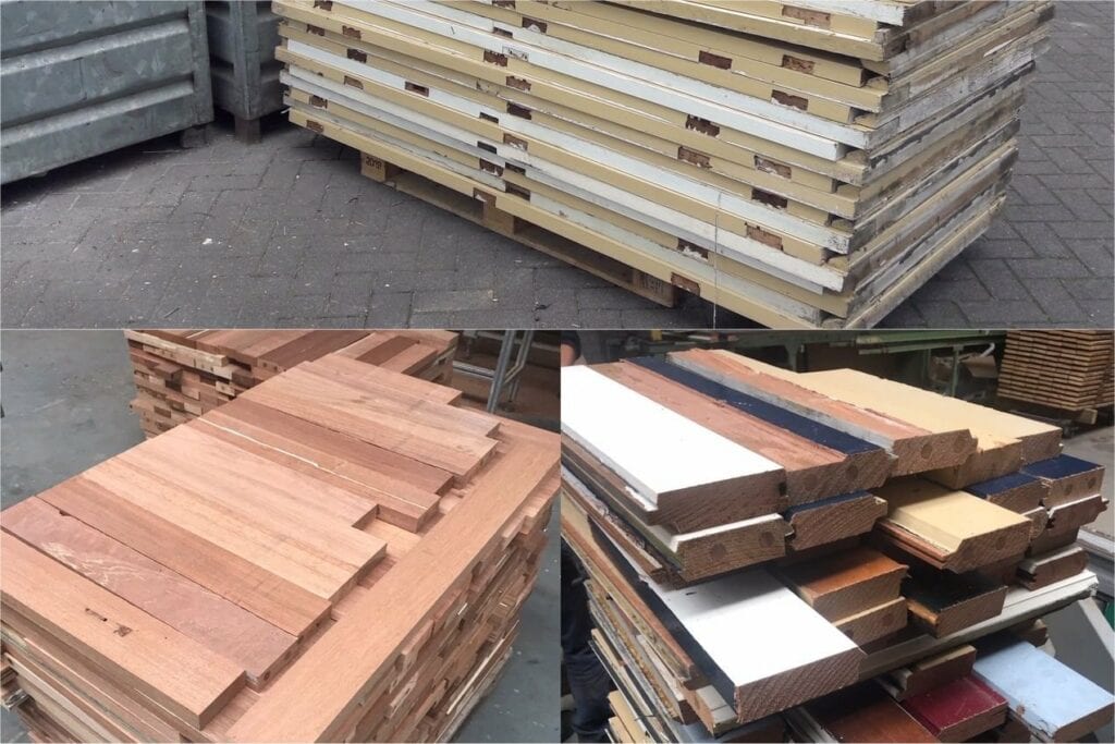 Oude houten deuren worden nieuw deur/kozijnhout
