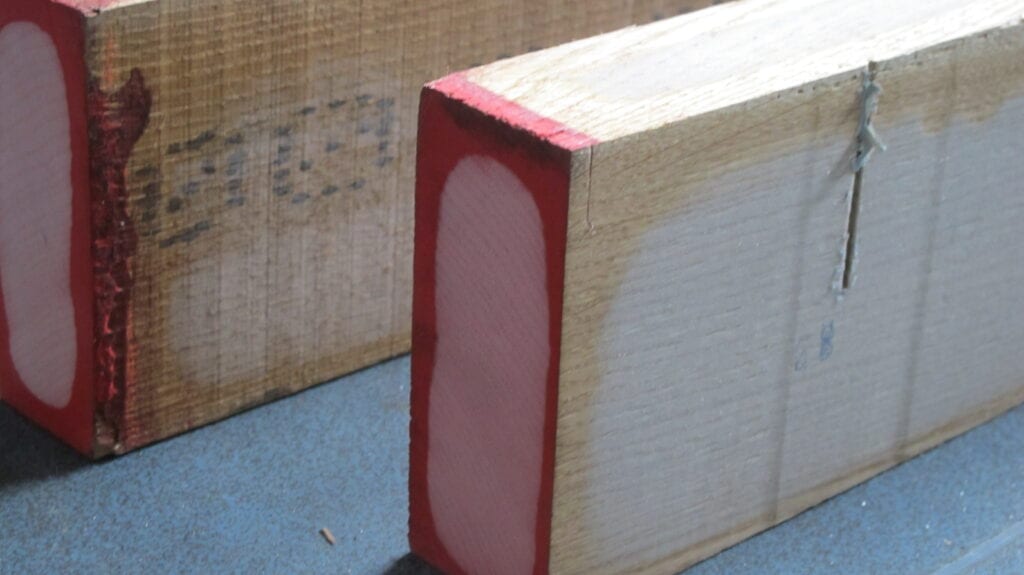 Condenserend vocht op proefstukken