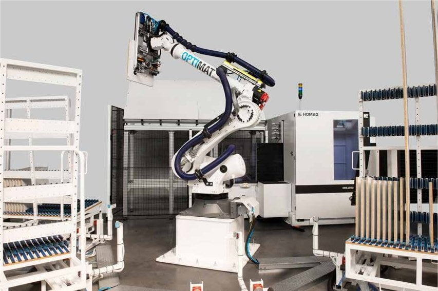 Modulaire robot voor houtwerkplaatsen