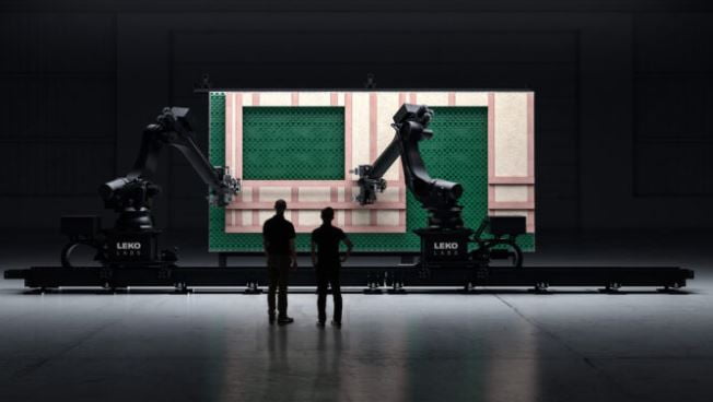 Leko labs houten wand