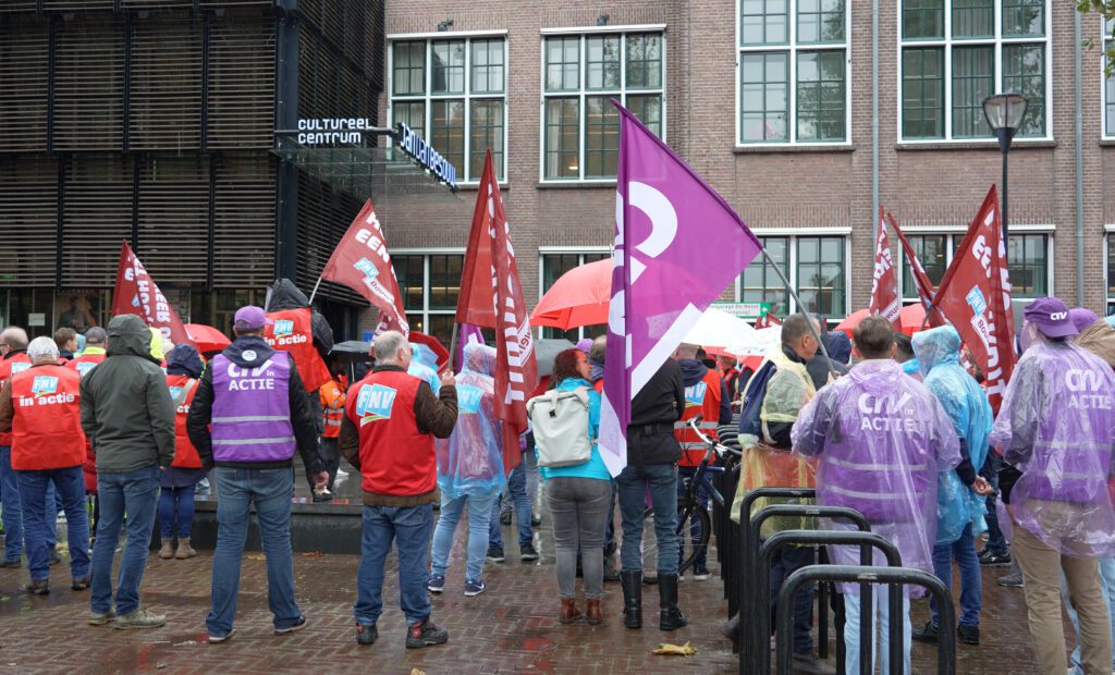 Stakers houthandel FNV en CNV voor de toegang tot de Houtwereld Praktijkdag