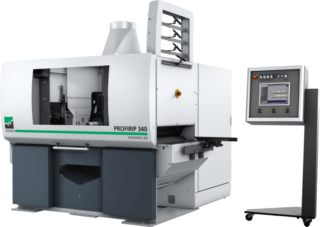 Dit is de houtbewerkingsmachine Meerbladzaag van Weinig. Leverbaar via De Groot.