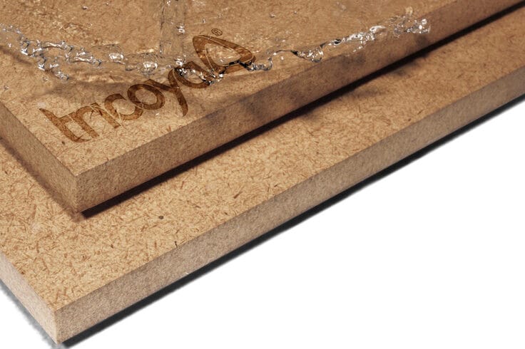 Tricoya mdf van dichtbij in beeld. Er komt geen Tricoya fabriek in Hull.