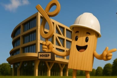 Nationale Houtbouwprijs: mascotte Paula.